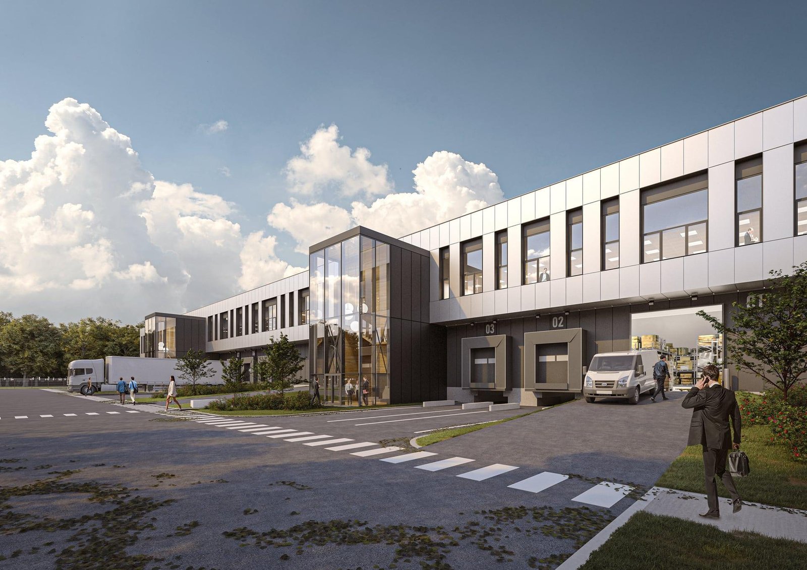 Modern Industrial Warehouse and Logistics Center Project by Arkoviax